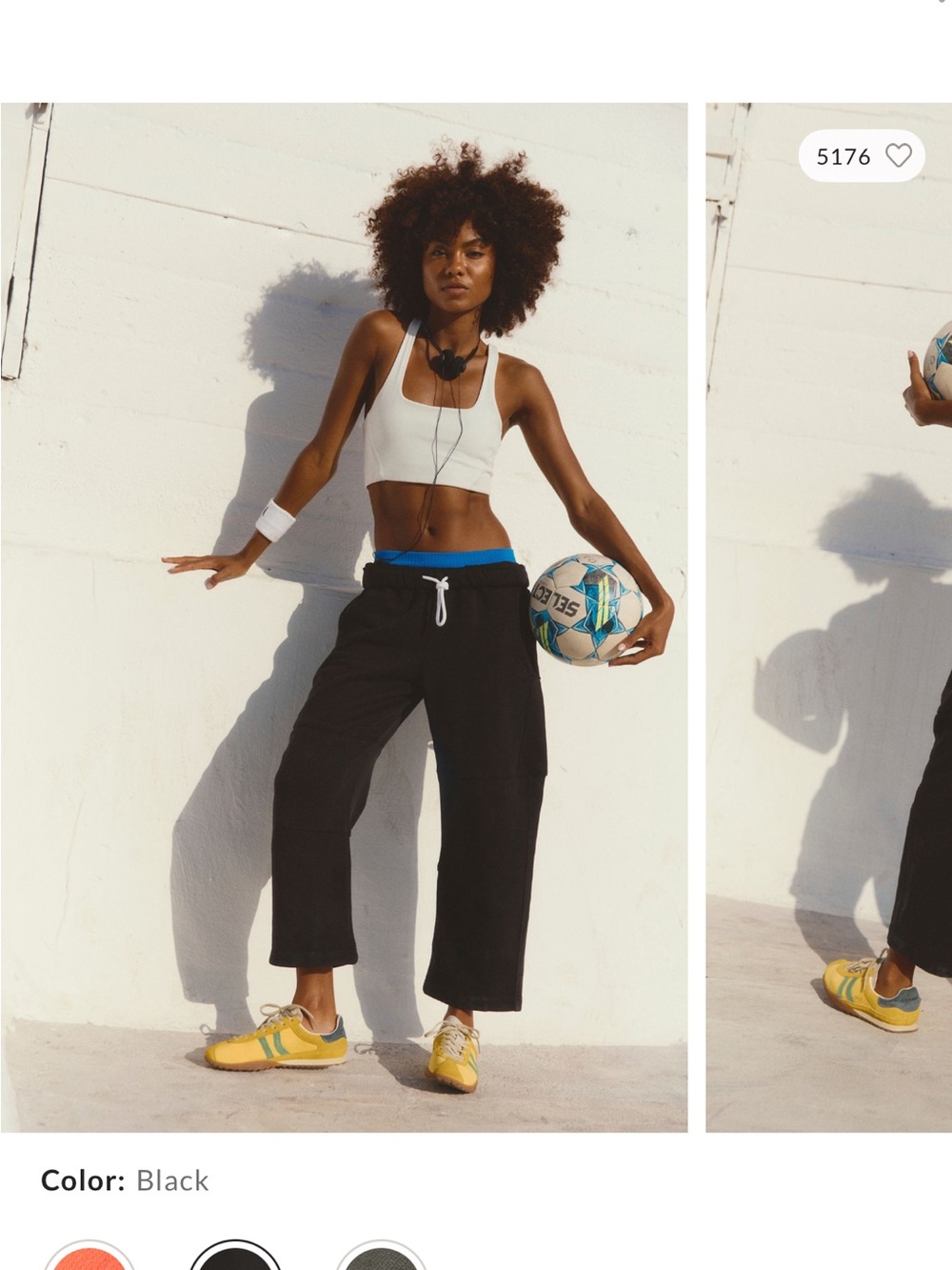 Free People Black Top Score Barrel Pants